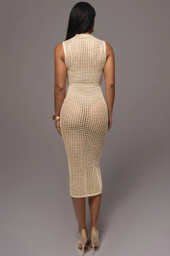 JLUXLABEL Ivory Pacific Tides Crochet Maxi Dress