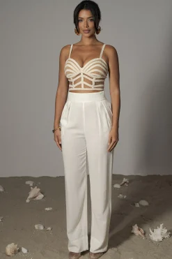 JLUXLABEL Ivory Serenity Bay Top