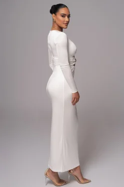 JLUXLABEL Ivory Soiree Cutout Maxi Dress