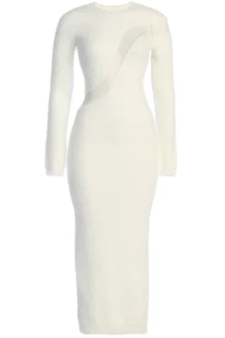 JLUXLABEL Ivory Toni Knit Maxi Dress