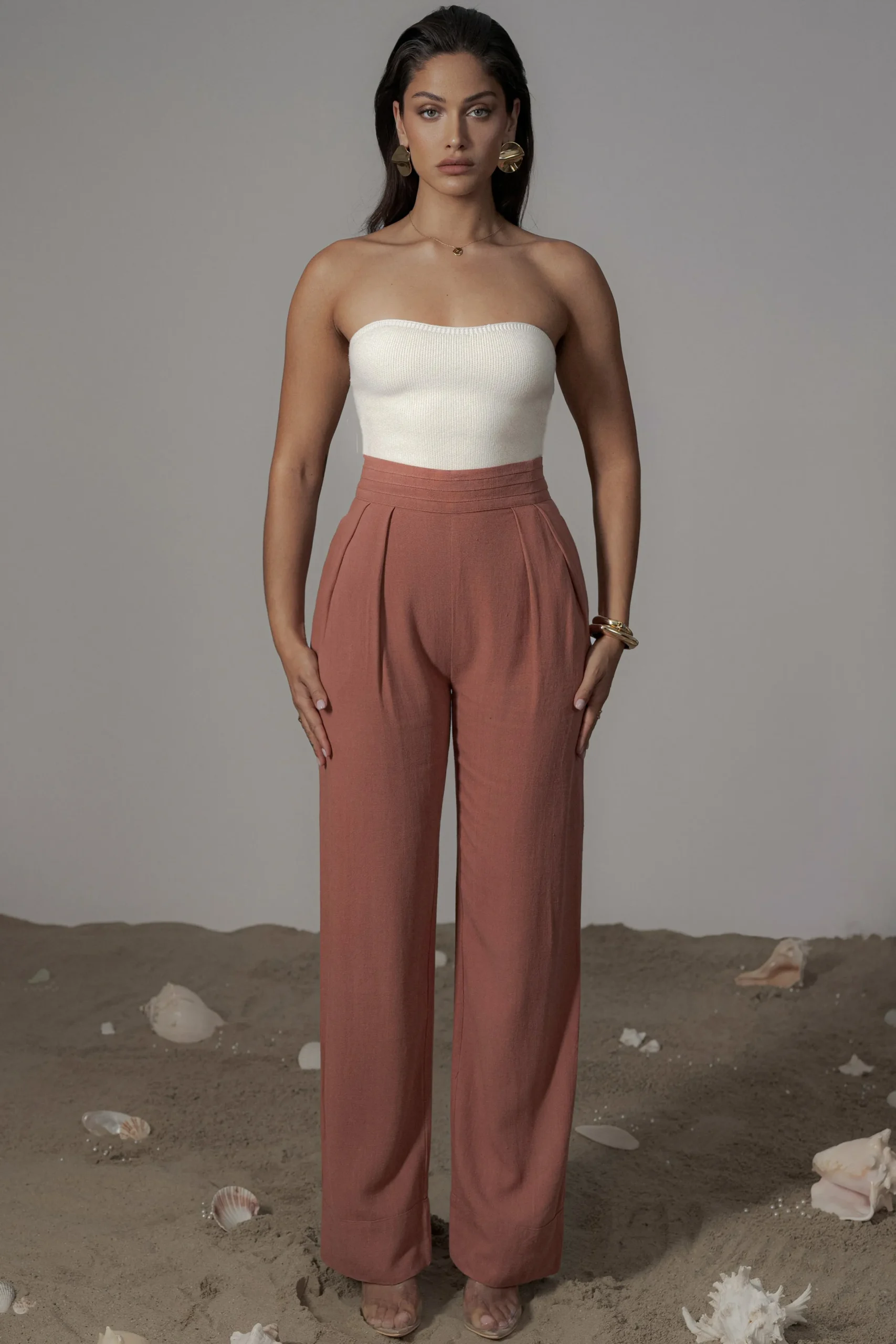 JLUXLABEL Ivory Tropic Oasis Top