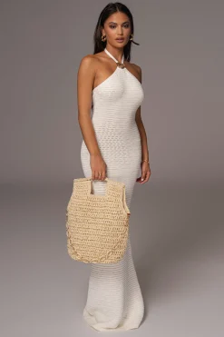 JLUXLABEL Ivory Tropica Handbag