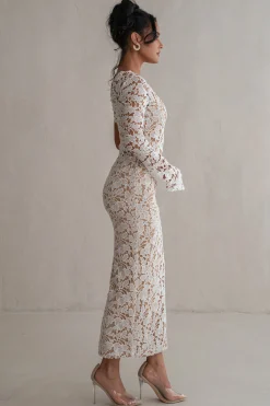 JLUXLABEL Ivory True Love Lace Dress