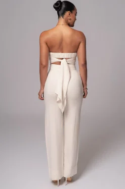 JLUXLABEL Ivory Villa Views Linen Trousers