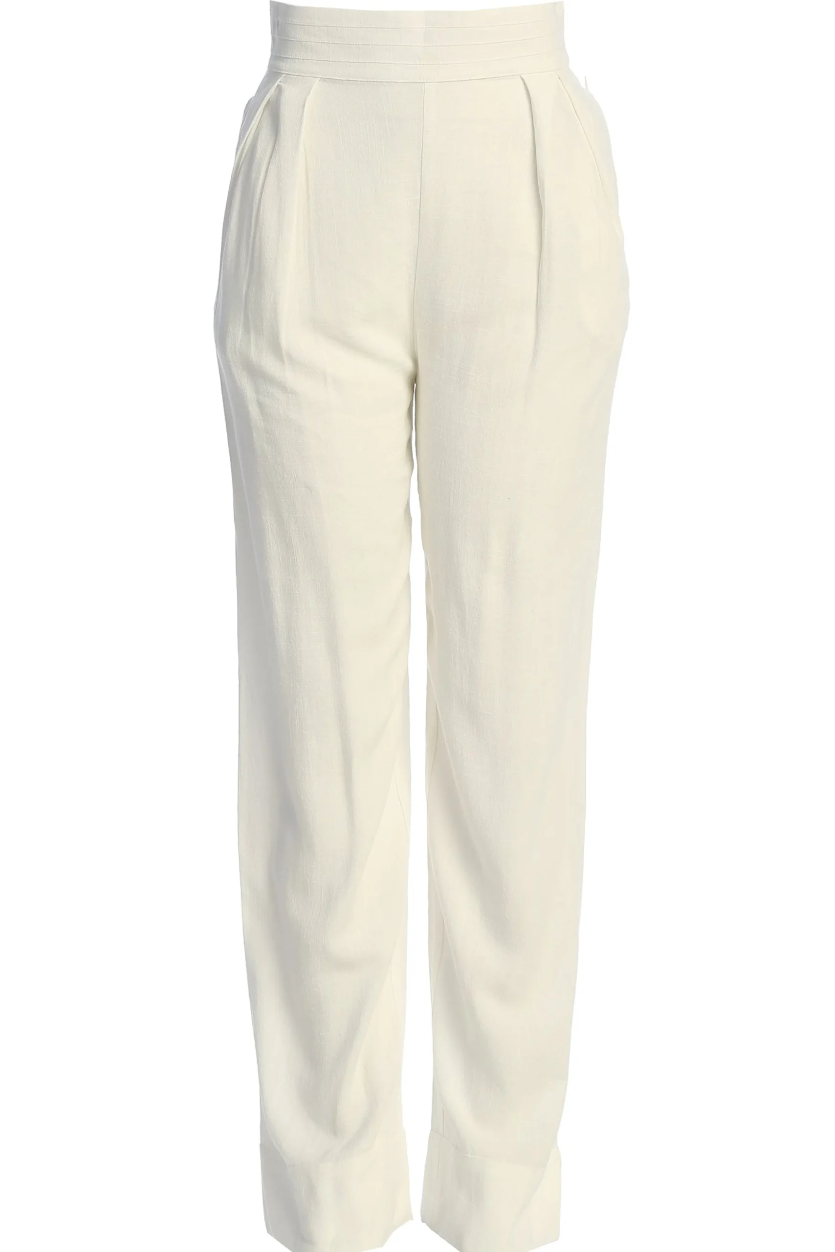 JLUXLABEL Ivory Villa Views Linen Trousers