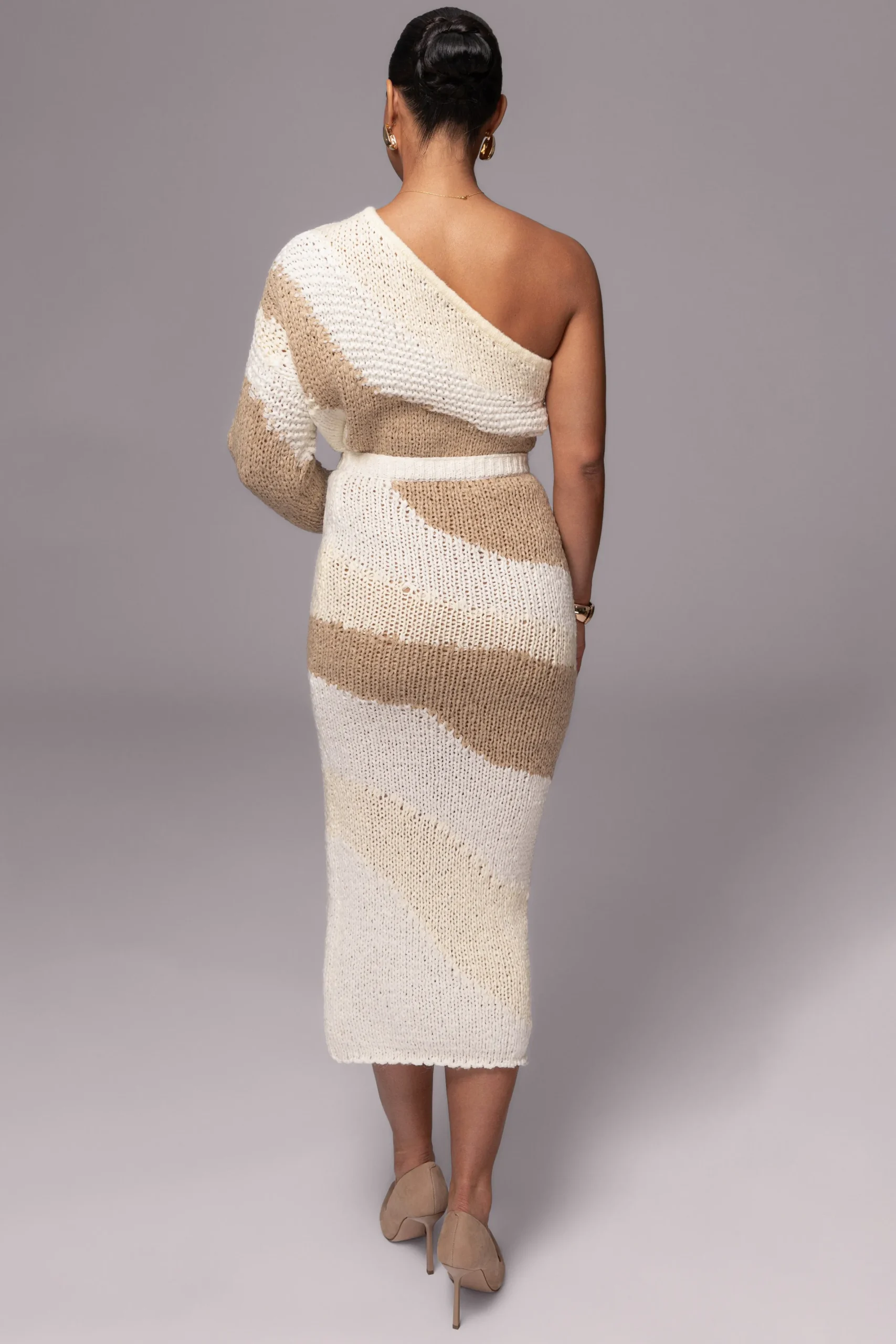 JLUXLABEL Ivory/Beige Hazel Sweater Knit Top