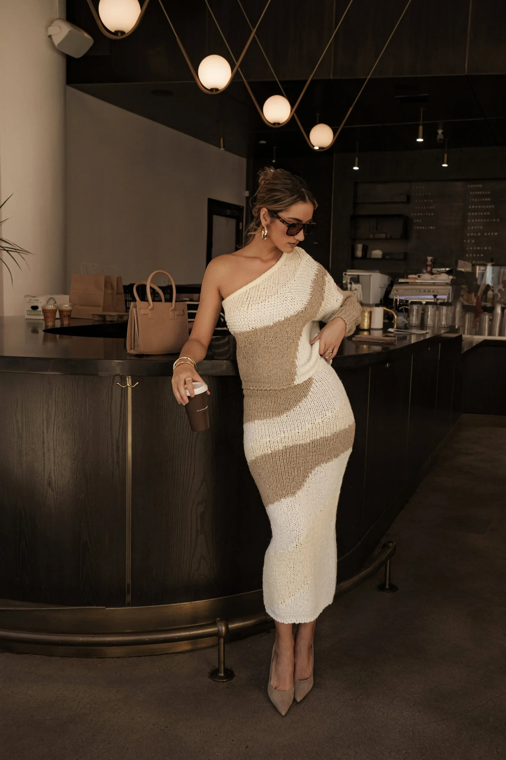 JLUXLABEL Ivory/Beige Hazel Sweater Knit Top