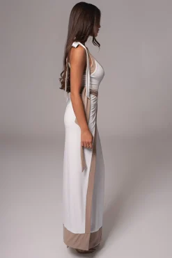 JLUXLABEL Ivory/Beige Kamie Reversible Skirt Set