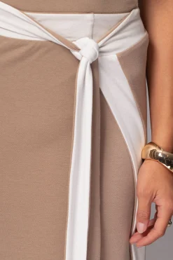 JLUXLABEL Ivory/Beige Kamie Reversible Skirt Set