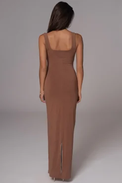JLUXLABEL Ivory/Pecan Keidi Reversible Maxi Dress