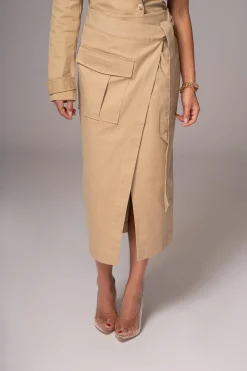 JLUXLABEL Khaki City Life Cargo Skirt