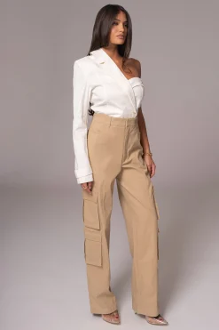 JLUXLABEL Khaki Double Take Cargo Pants