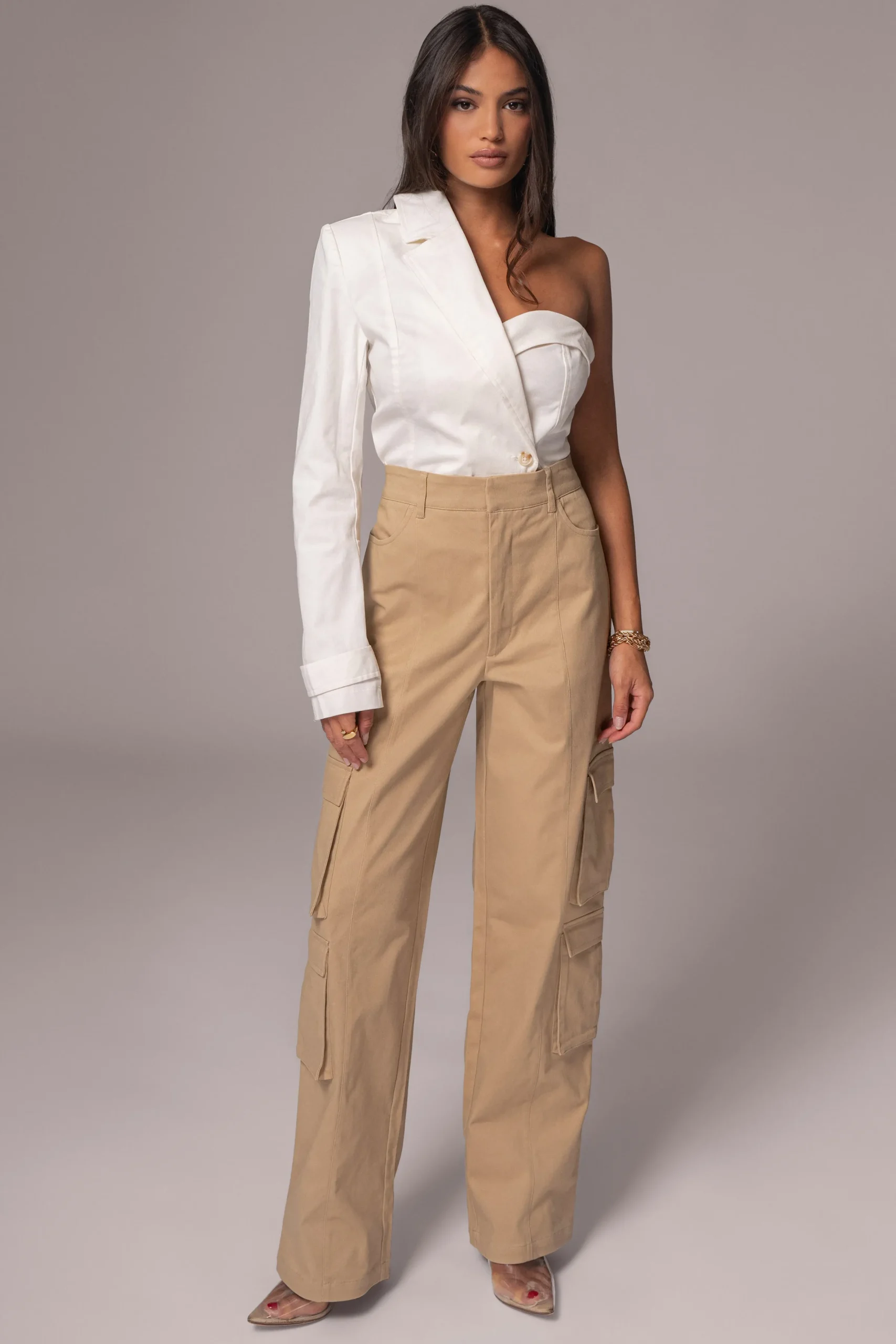 JLUXLABEL Khaki Double Take Cargo Pants