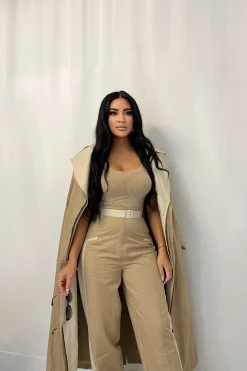 JLUXLABEL Khaki Shona Oversized Coat
