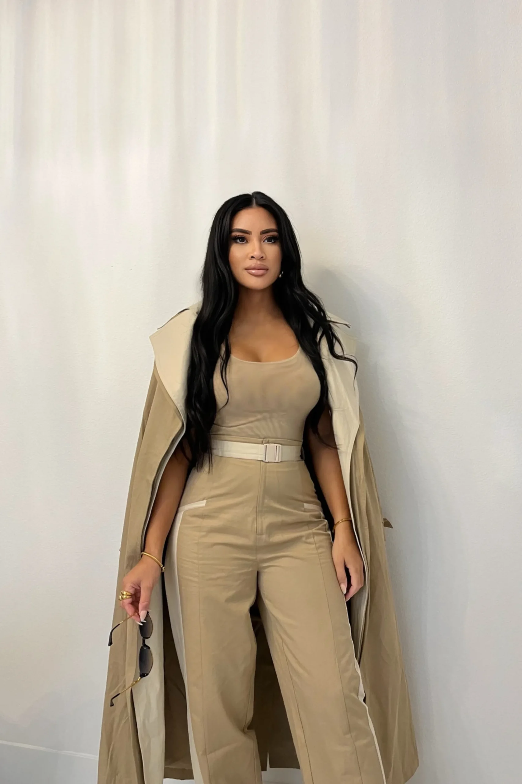 JLUXLABEL Khaki Shona Oversized Coat