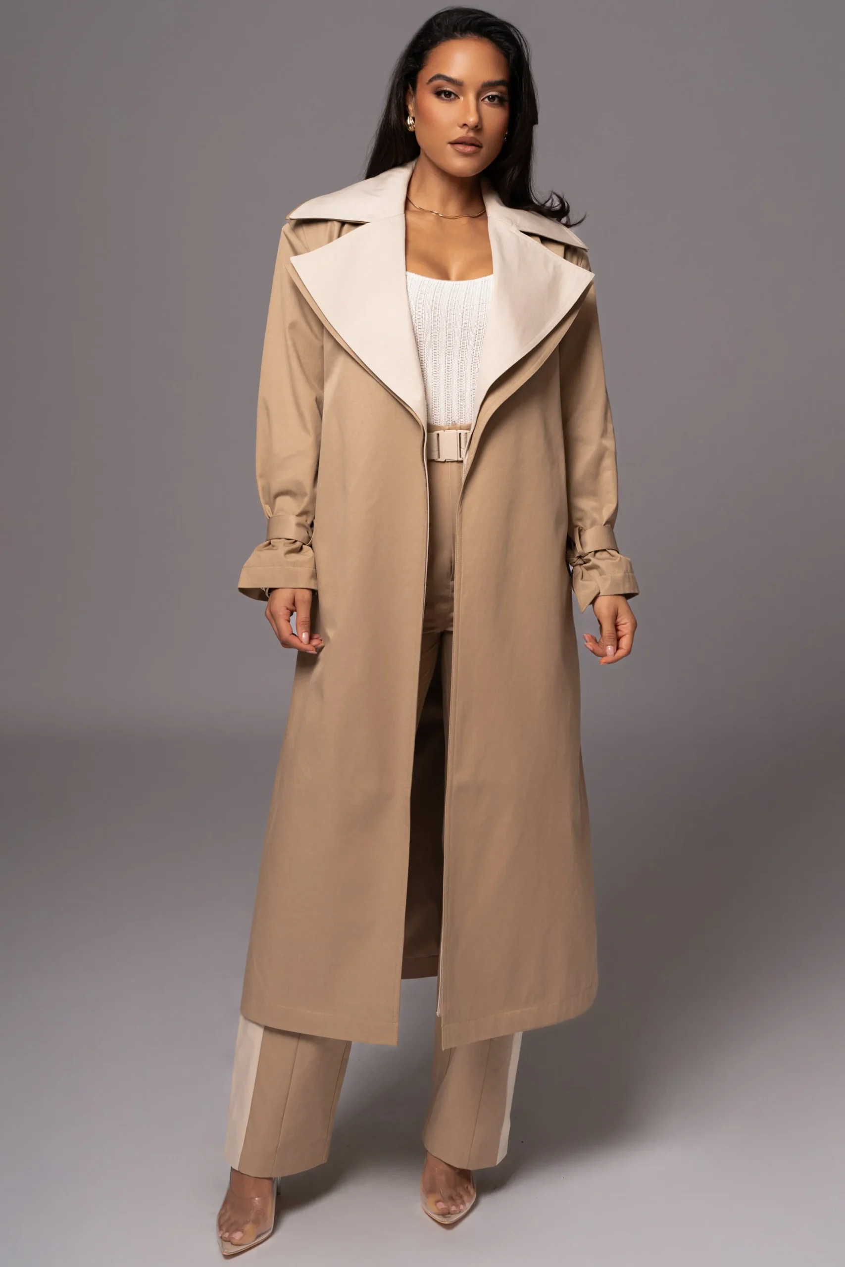 JLUXLABEL Khaki Shona Oversized Coat