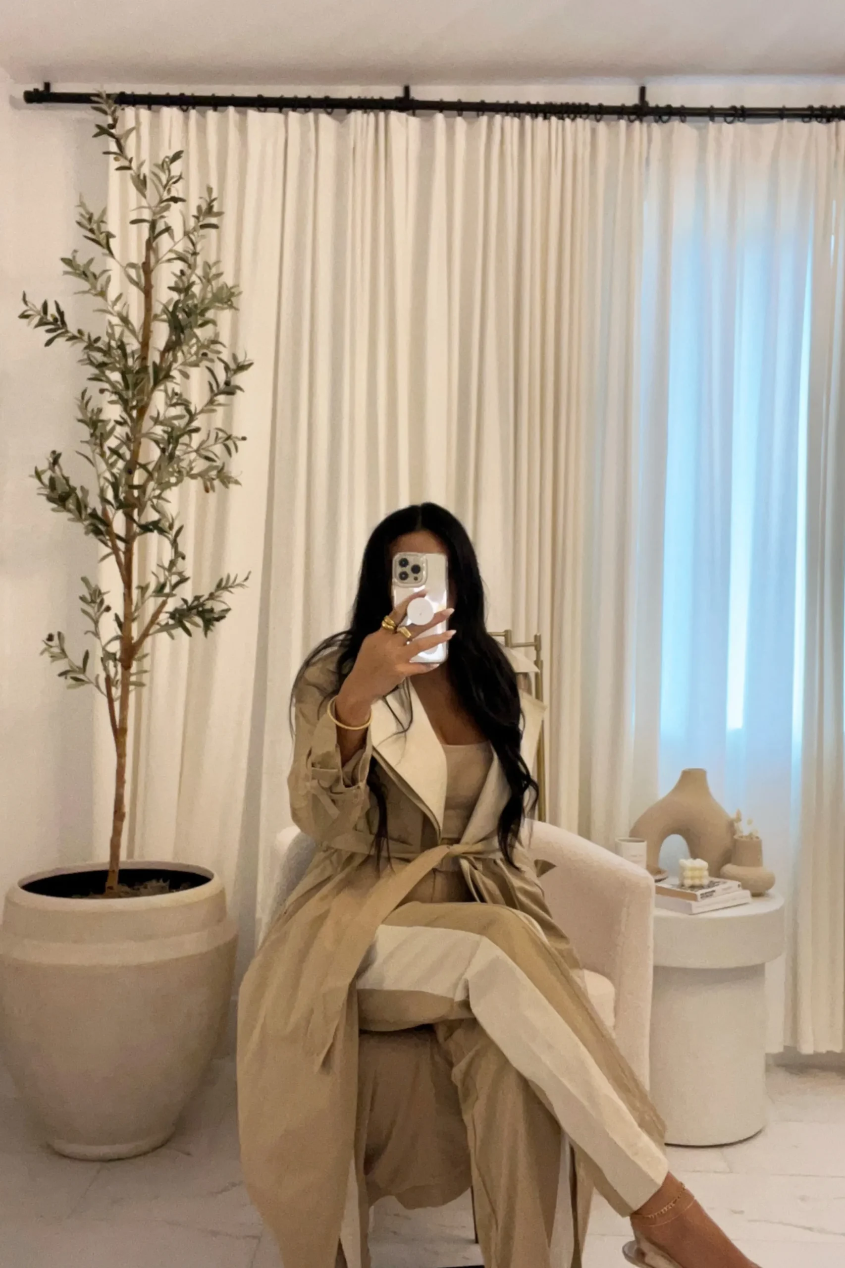 JLUXLABEL Khaki Shona Oversized Coat