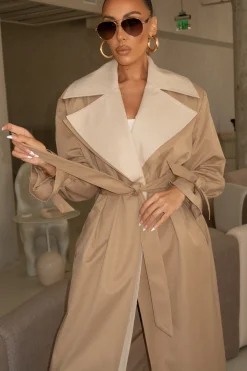 JLUXLABEL Khaki Shona Oversized Coat