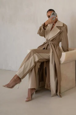 JLUXLABEL Khaki Shona Oversized Coat