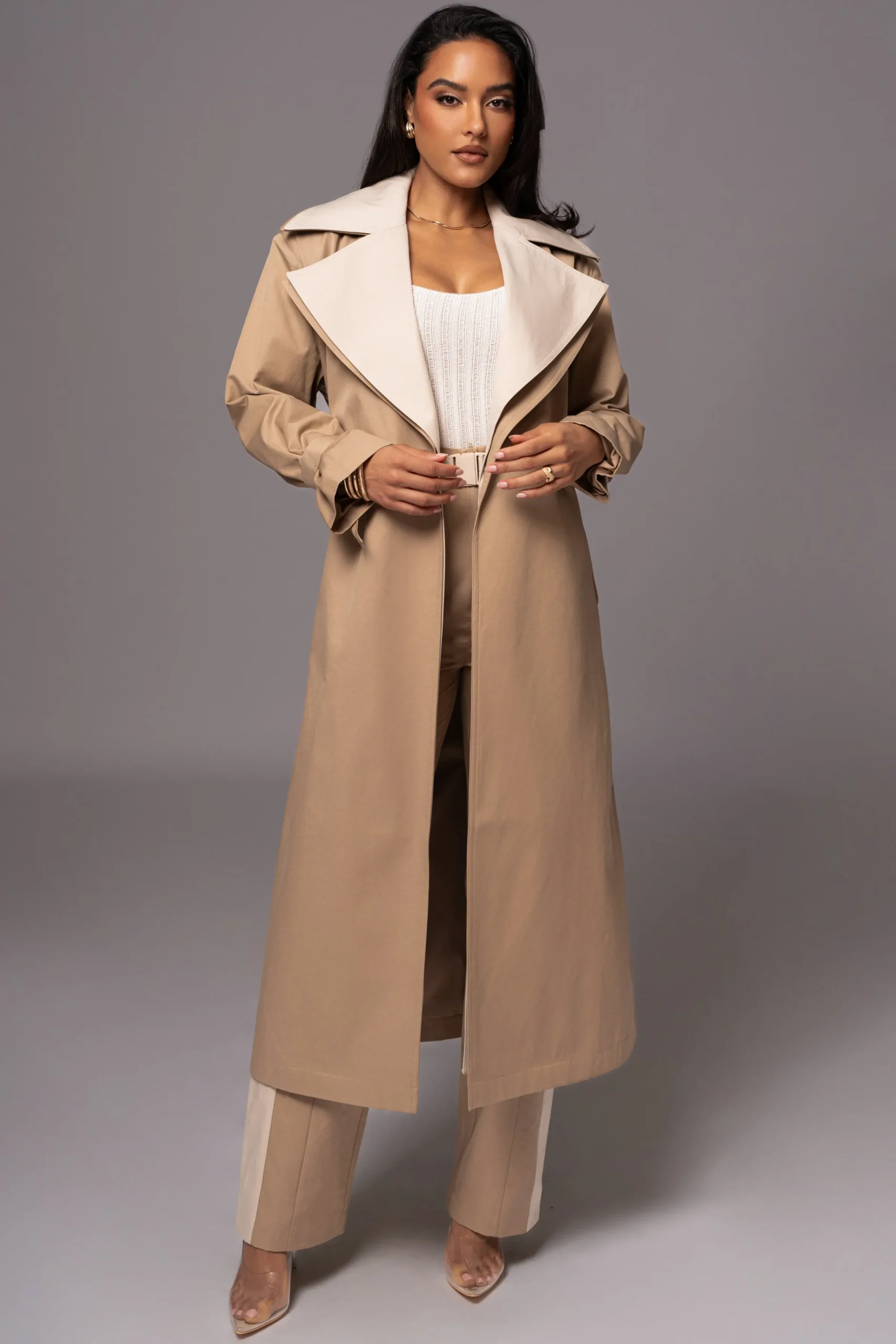 JLUXLABEL Khaki Shona Oversized Coat