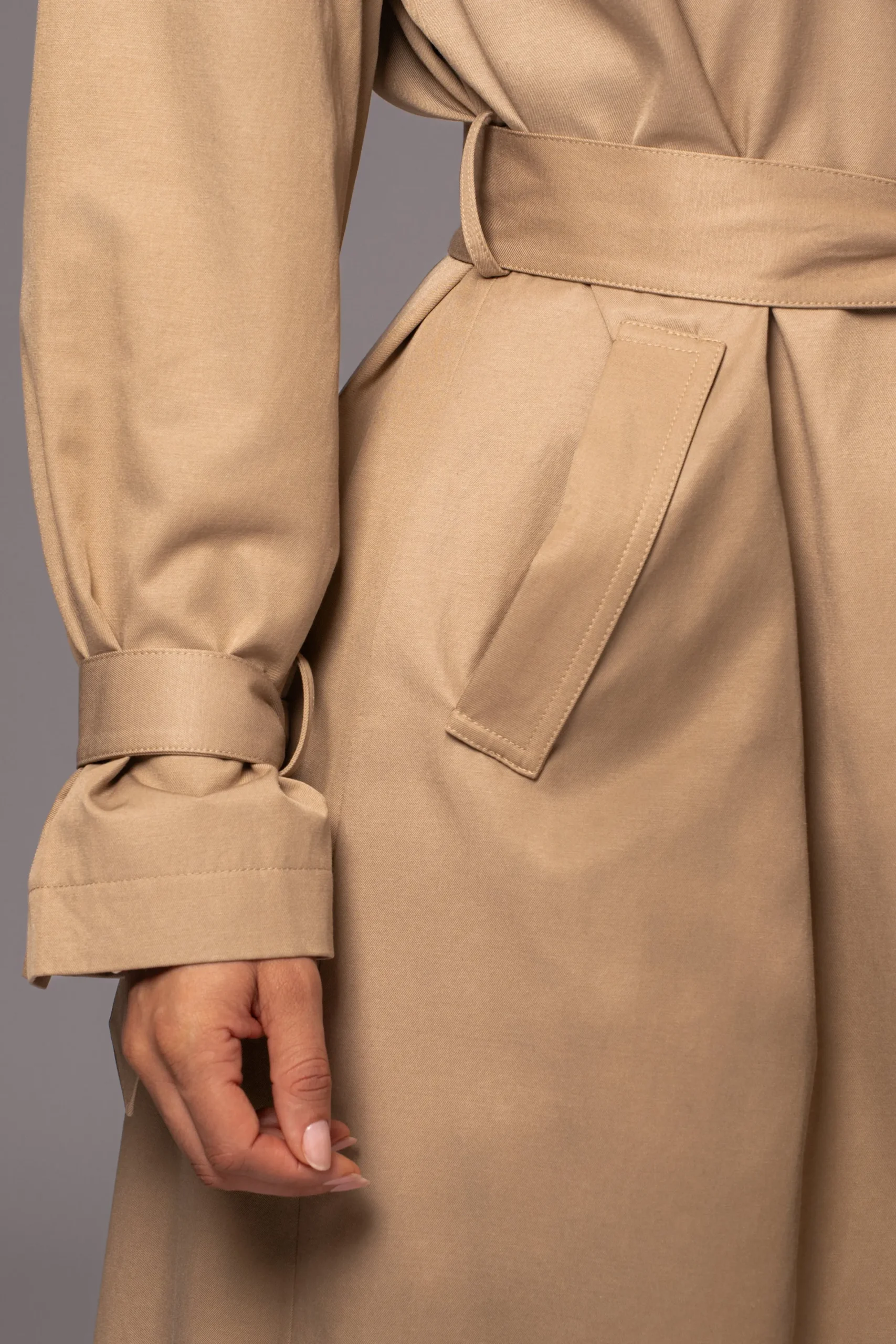 JLUXLABEL Khaki Shona Oversized Coat