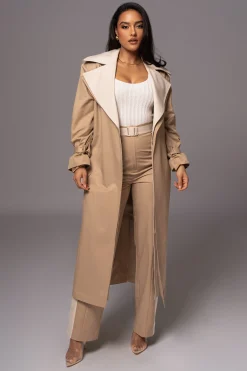 JLUXLABEL Khaki Shona Oversized Coat