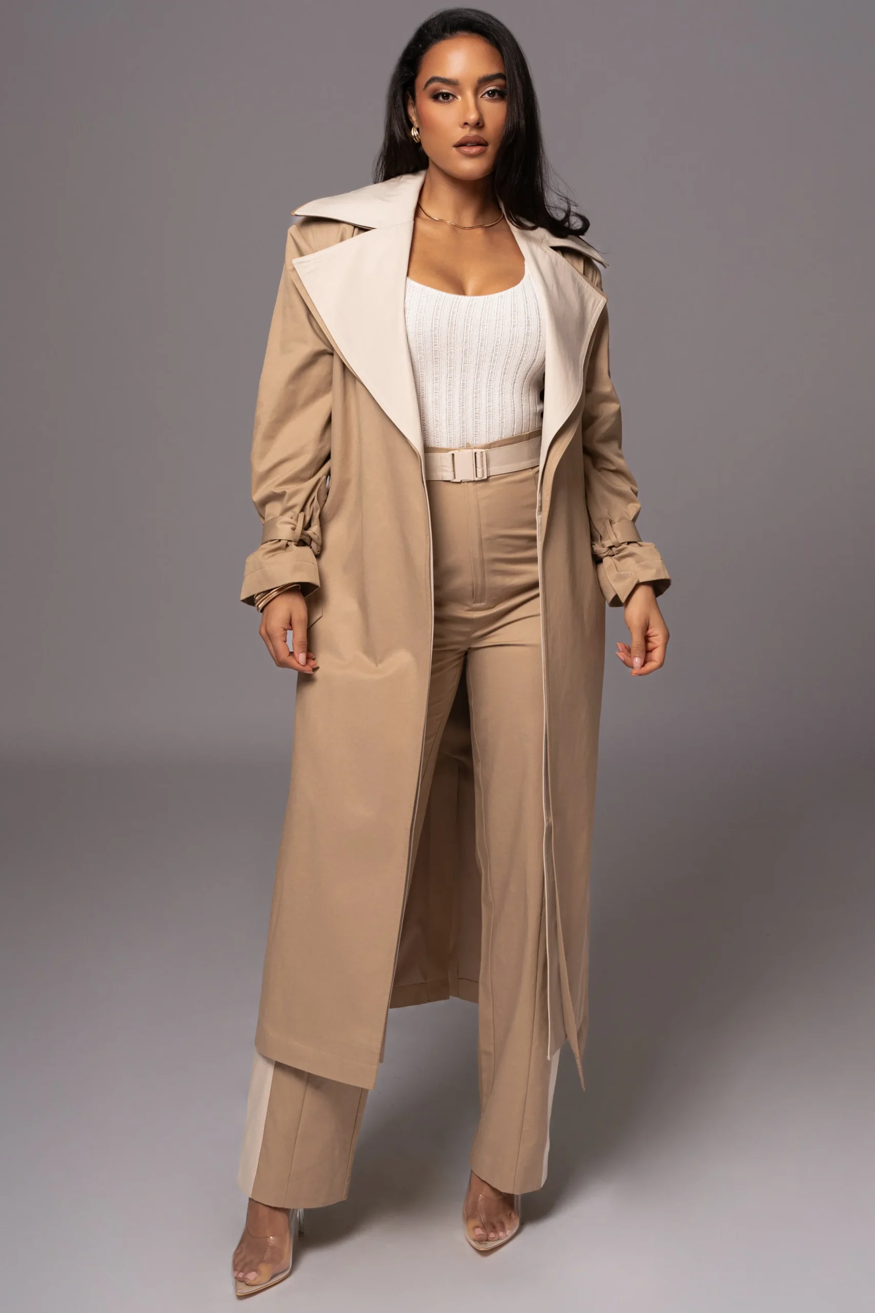 JLUXLABEL Khaki Shona Oversized Coat