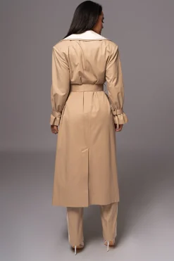 JLUXLABEL Khaki Shona Oversized Coat