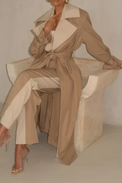 JLUXLABEL Khaki Shona Oversized Coat