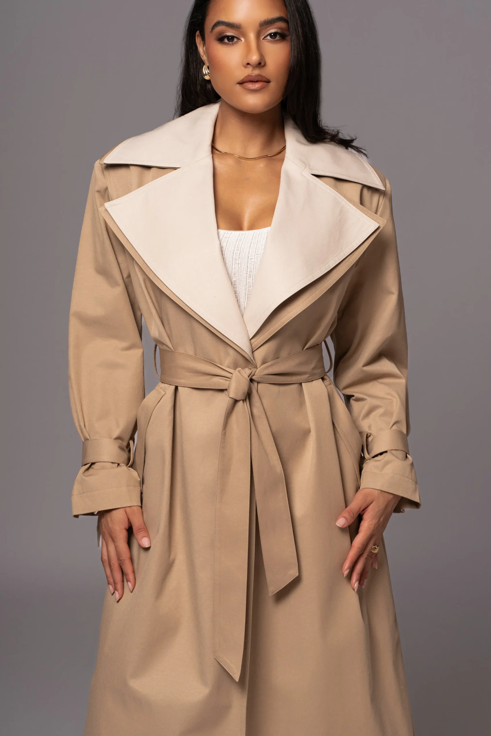 JLUXLABEL Khaki Shona Oversized Coat