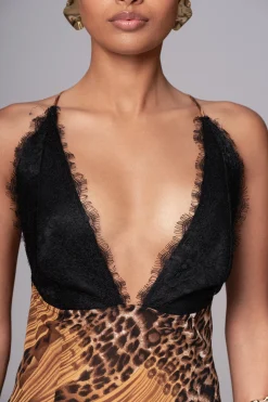 JLUXLABEL Leopard Print Keily Maxi Dress