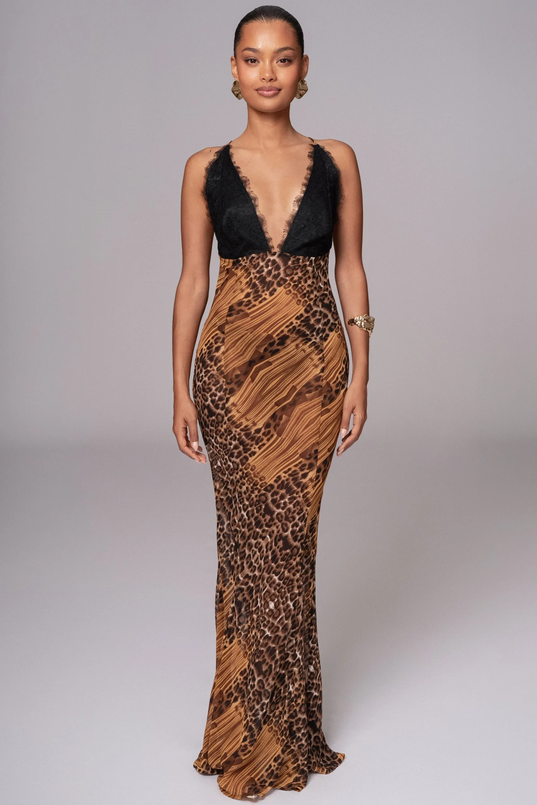 JLUXLABEL Leopard Print Keily Maxi Dress