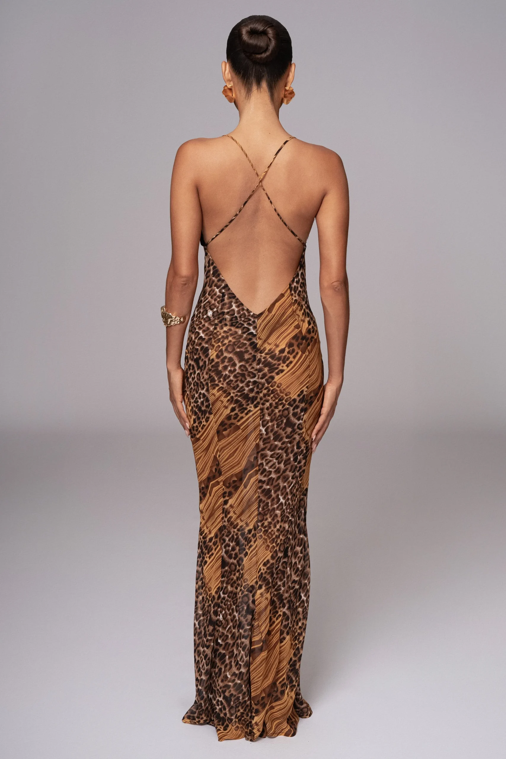 JLUXLABEL Leopard Print Keily Maxi Dress