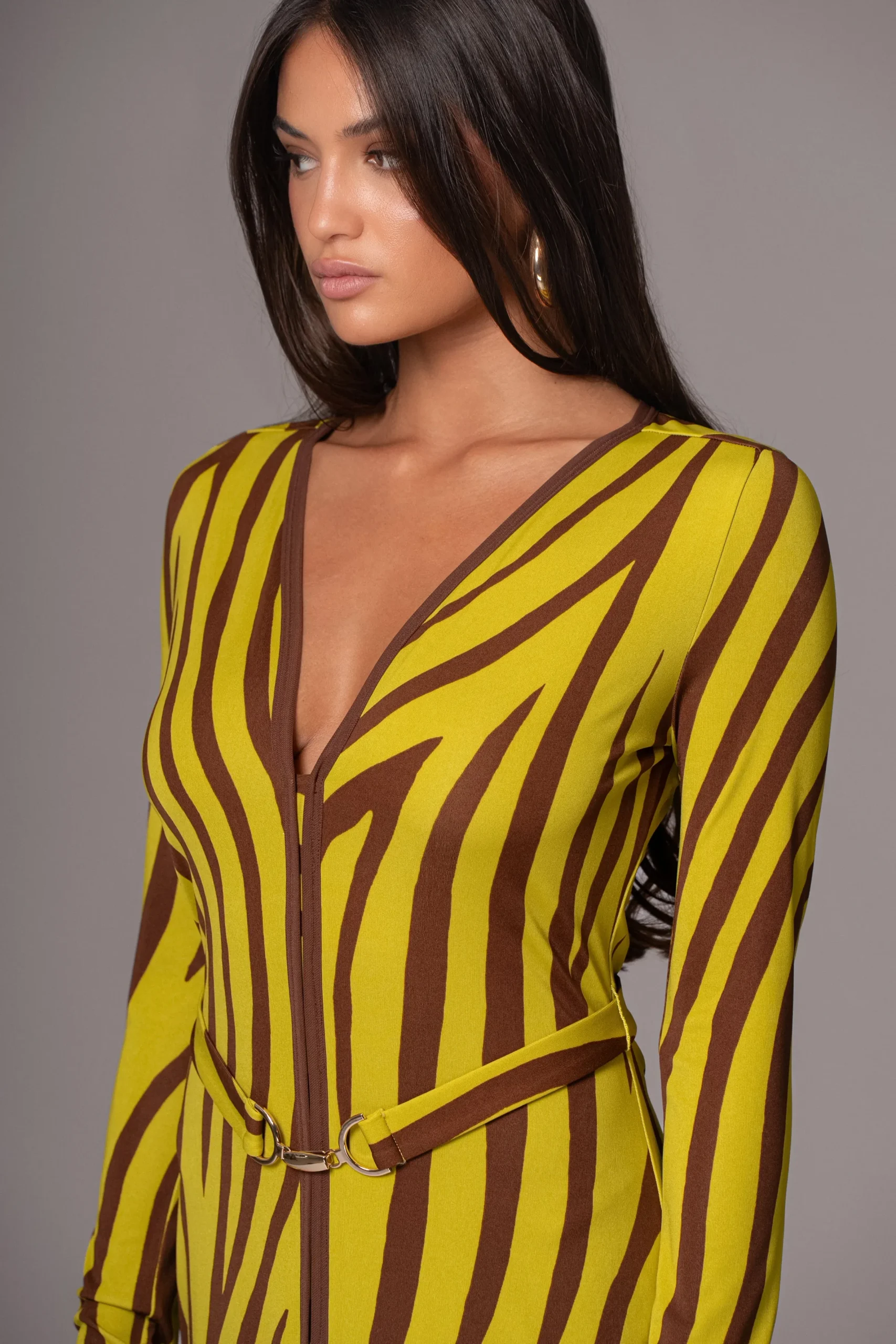 JLUXLABEL Lime Print Juki Maxi Dress