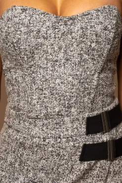 JLUXLABEL Lt. Grey All You Need Tweed Corset
