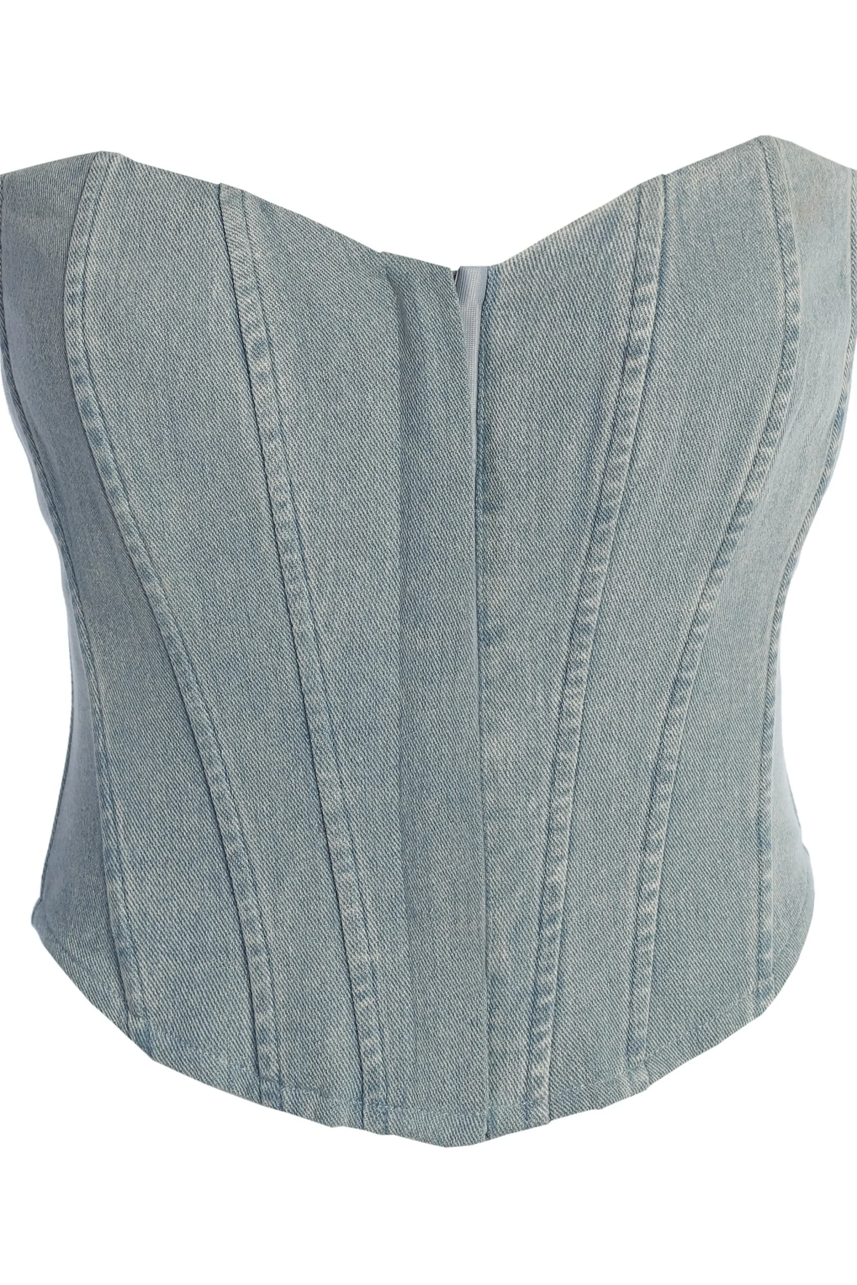 JLUXLABEL Medium Wash Denim Britney Corset