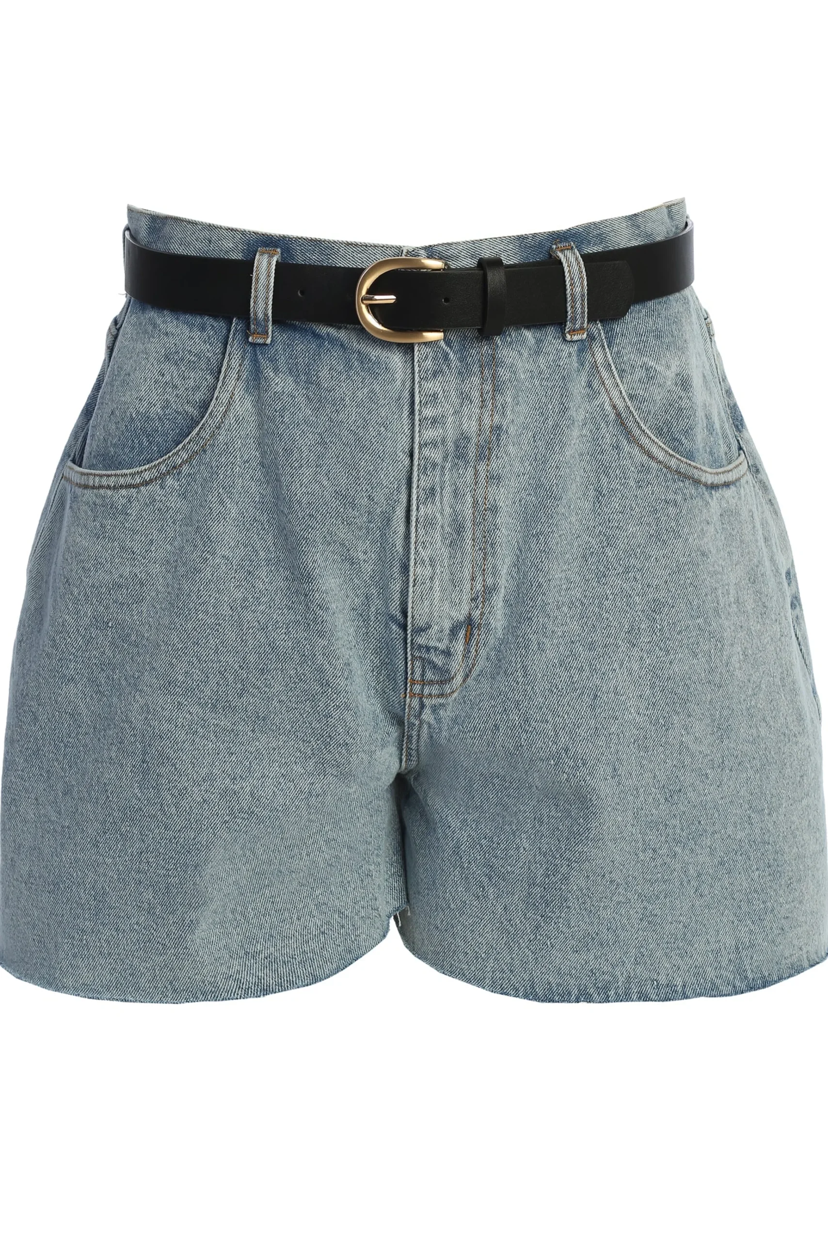 JLUXLABEL Medium Wash Denim Jourdan Shorts