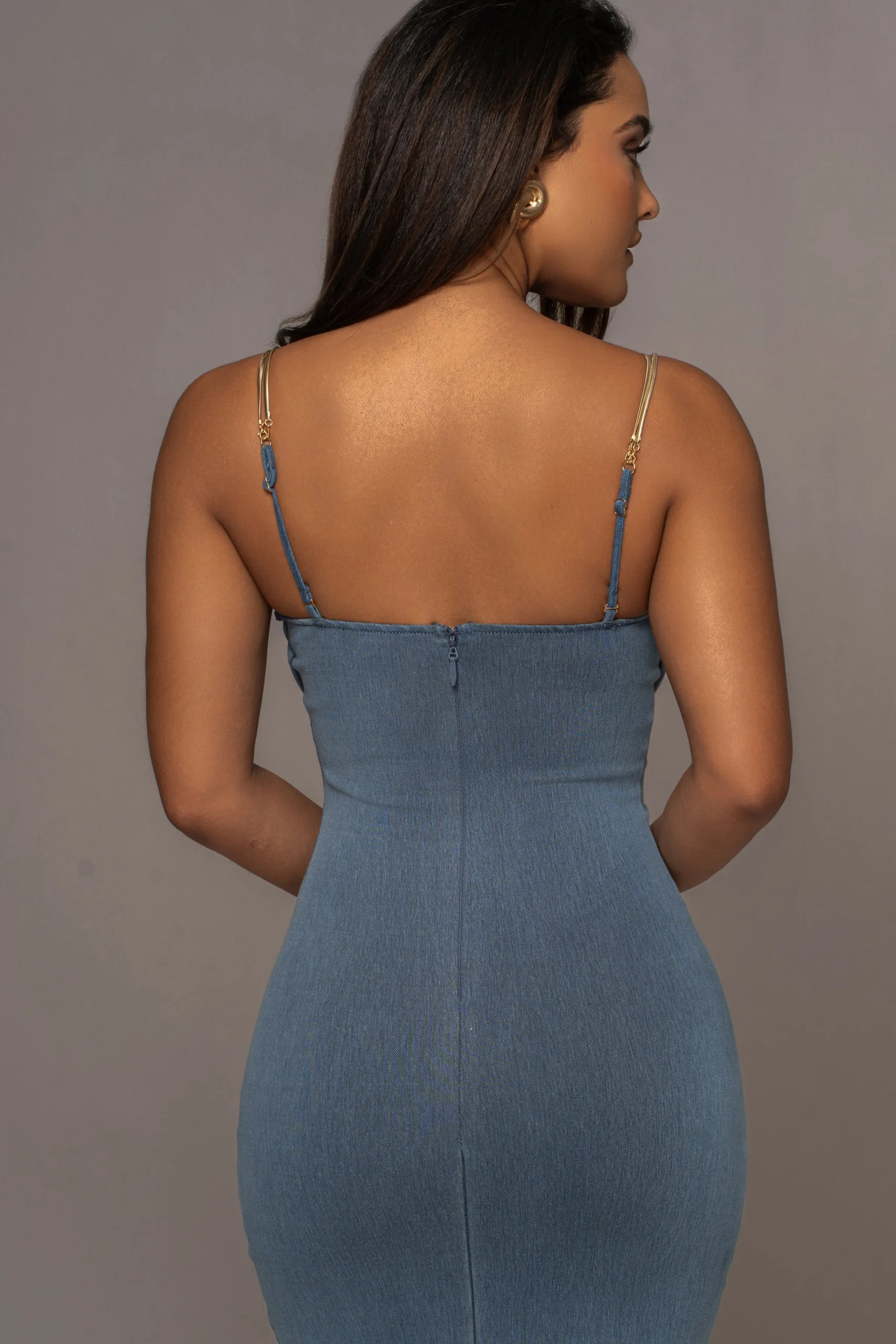 JLUXLABEL Medium Wash Denim Visions Of You Dress