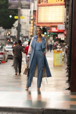 JLUXLABEL Medium Wash Fenix Reversible Denim Corset