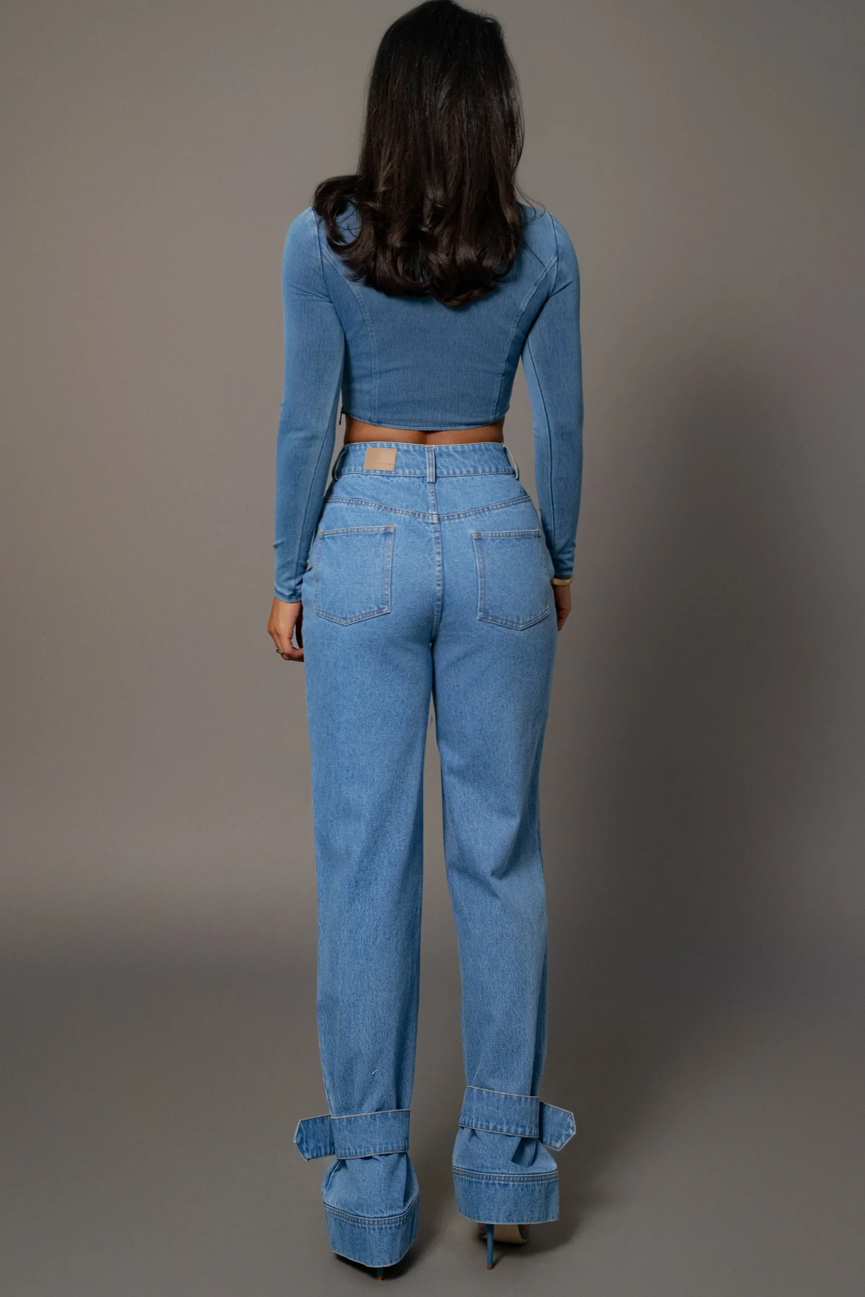 JLUXLABEL Medium Wash Sissel Denim Jeans