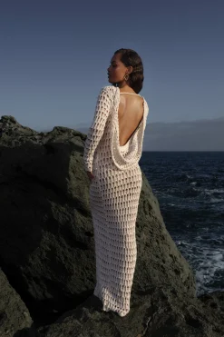 JLUXLABEL Milk Serene Wonders Crochet Dress