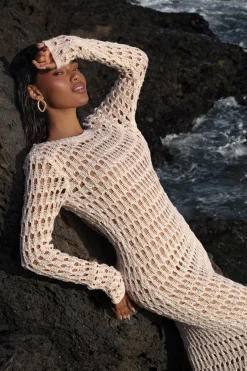 JLUXLABEL Milk Serene Wonders Crochet Dress