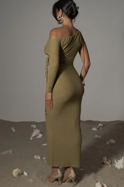 JLUXLABEL Moss Odelia Crinkled Maxi Dress