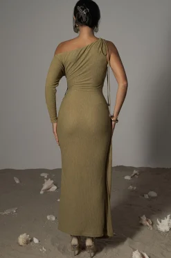 JLUXLABEL Moss Odelia Crinkled Maxi Dress