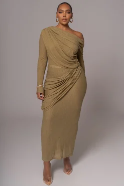 JLUXLABEL Moss Textured One Shoulder Bodysuit