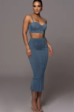JLUXLABEL NAT LIV x Denim Eliana Skirt Set