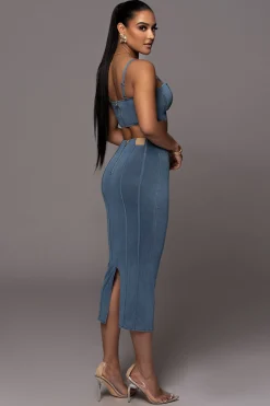 JLUXLABEL NAT LIV x Denim Eliana Skirt Set