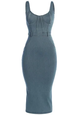 JLUXLABEL NAT LIV x Denim Malika Midi Dress