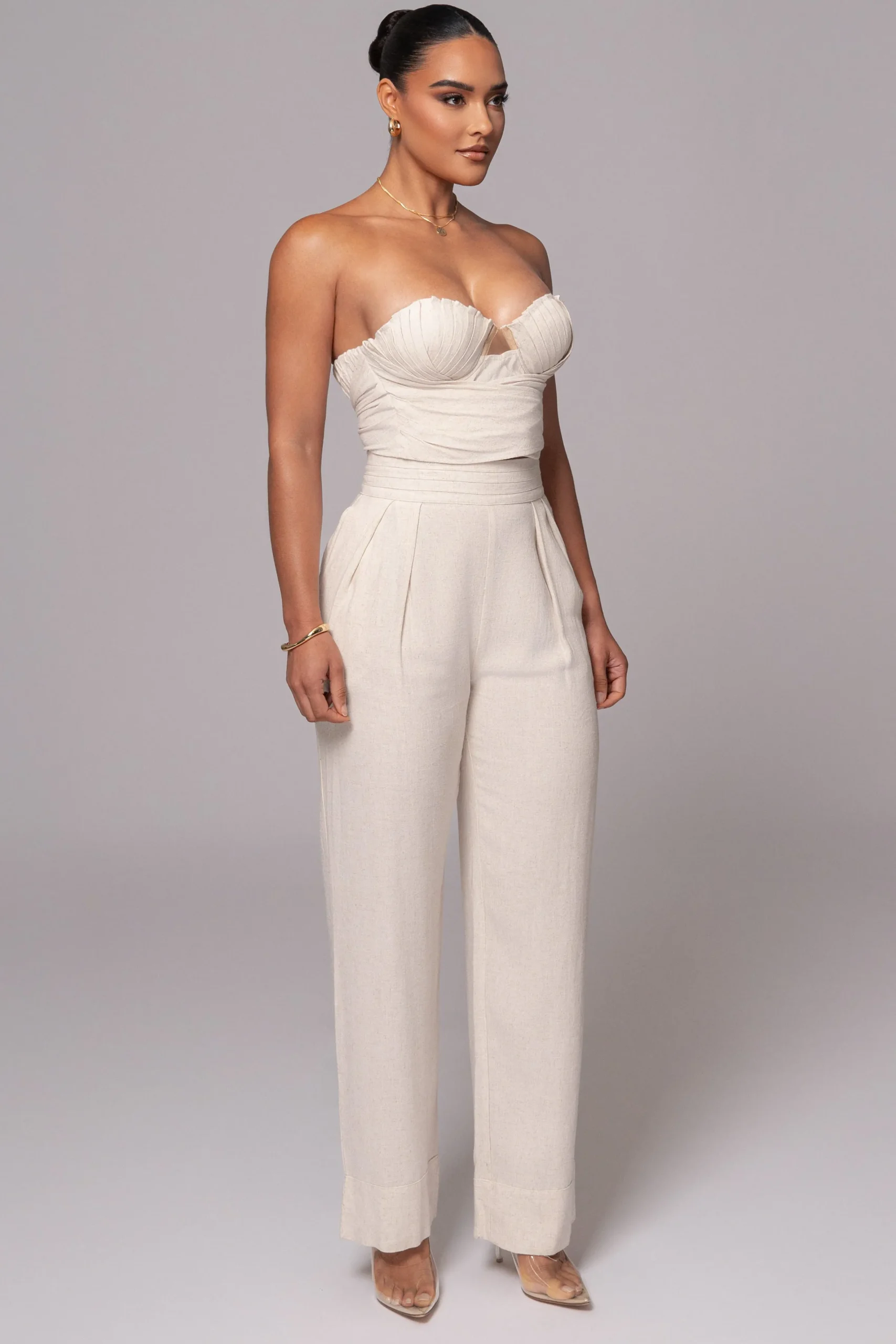 JLUXLABEL Natural Arielle Bustier Top