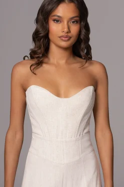 JLUXLABEL Natural Beyond The Sea Linen Corset